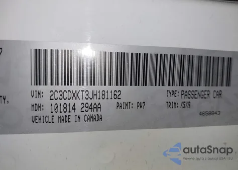 2018 Dodge Charger Police Awd z USA, uszkodzony, nr VIN 2C3CDXKT3JH181162